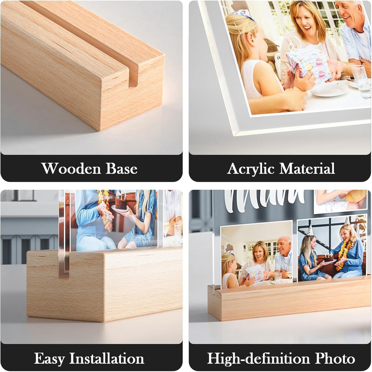 Personalized Infinity Heart Memory Frame – Custom Photo, Names & Date, Crafted with Premium-Grade Material, Perfect for Valentine’s & Anniversary Gifts